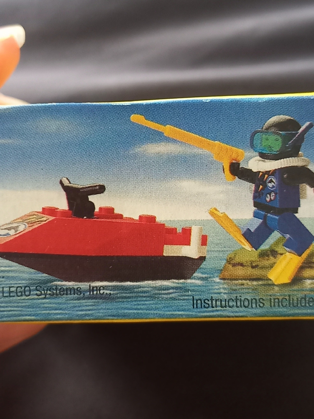LEGO Red and Yellow Rescue Jet Ski with Diver Minifigure - Picture 4 of 4